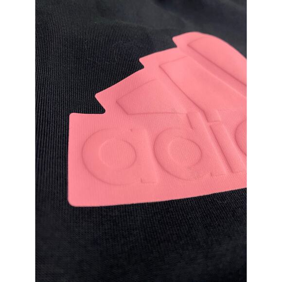 Adidas Men's Size XL Blue Essentials Fleece Big Pink Logo Shorts - Picture 6 of 8